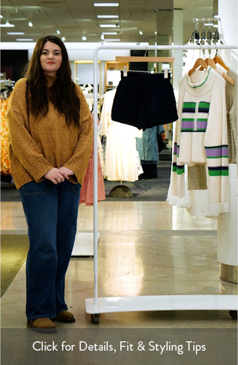 Smocked Waist Velour Dolphin Shorts, sales video thumbnail