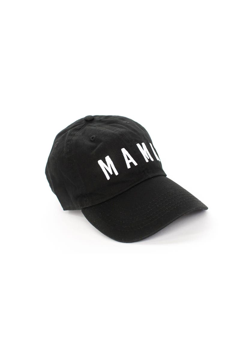 Mama Baseball Hat, Alternate, color, Black