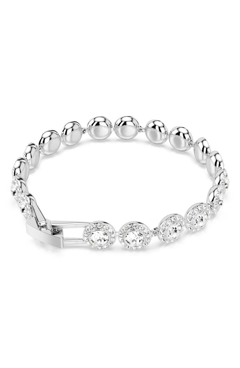 Swarovski Una Crystal Bracelet, Alternate, color, Silver/ White