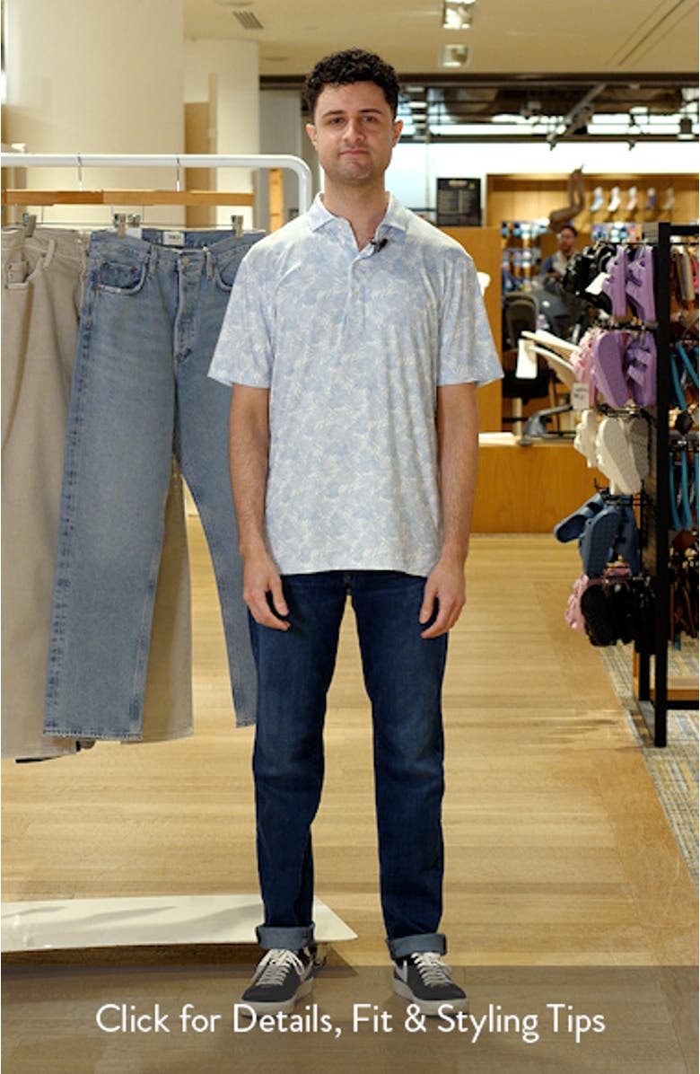 Mana Leaf Print Featherweight Performance Polo, sales video thumbnail