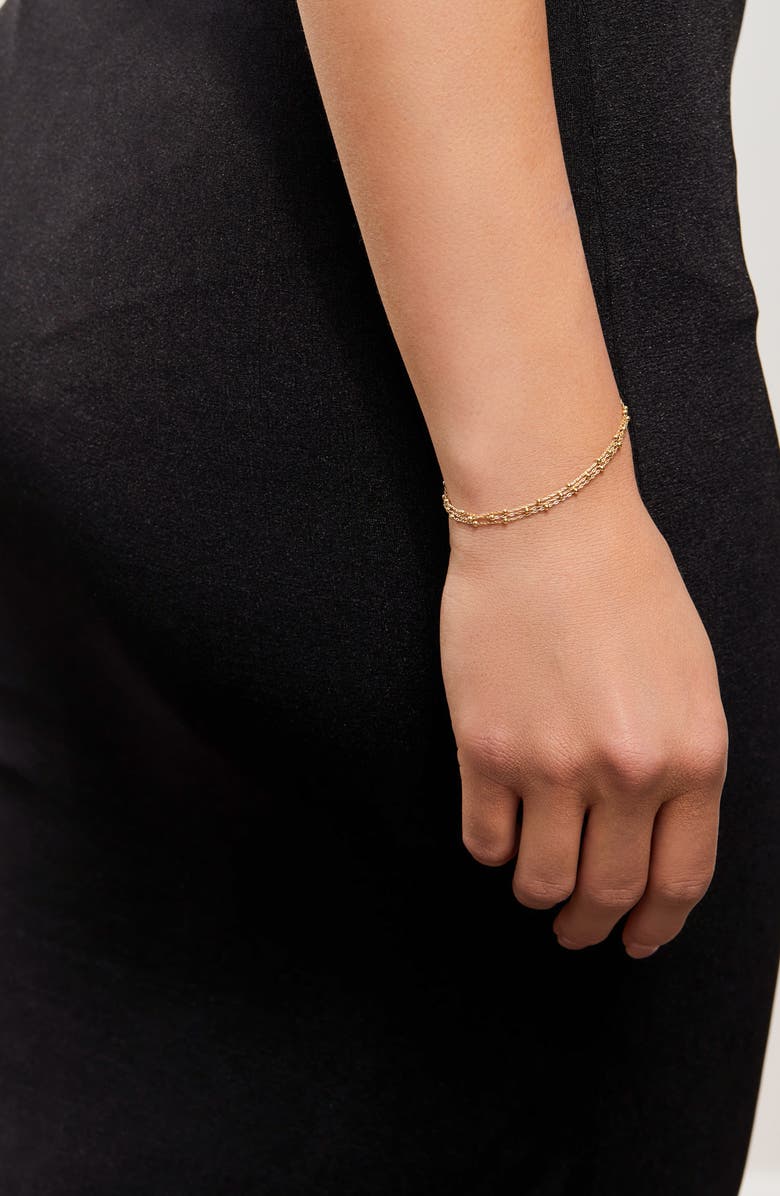 Bony Levy 14K Gold Triple Strand Beaded Bracelet, Alternate, color, 