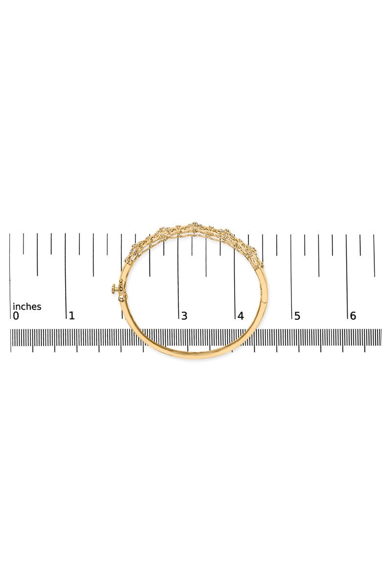 Haus of Brilliance 14K Gold 1.00 Cttw Diamond Vintage Inspired Floral Bangle Bracelet, Alternate, color, 