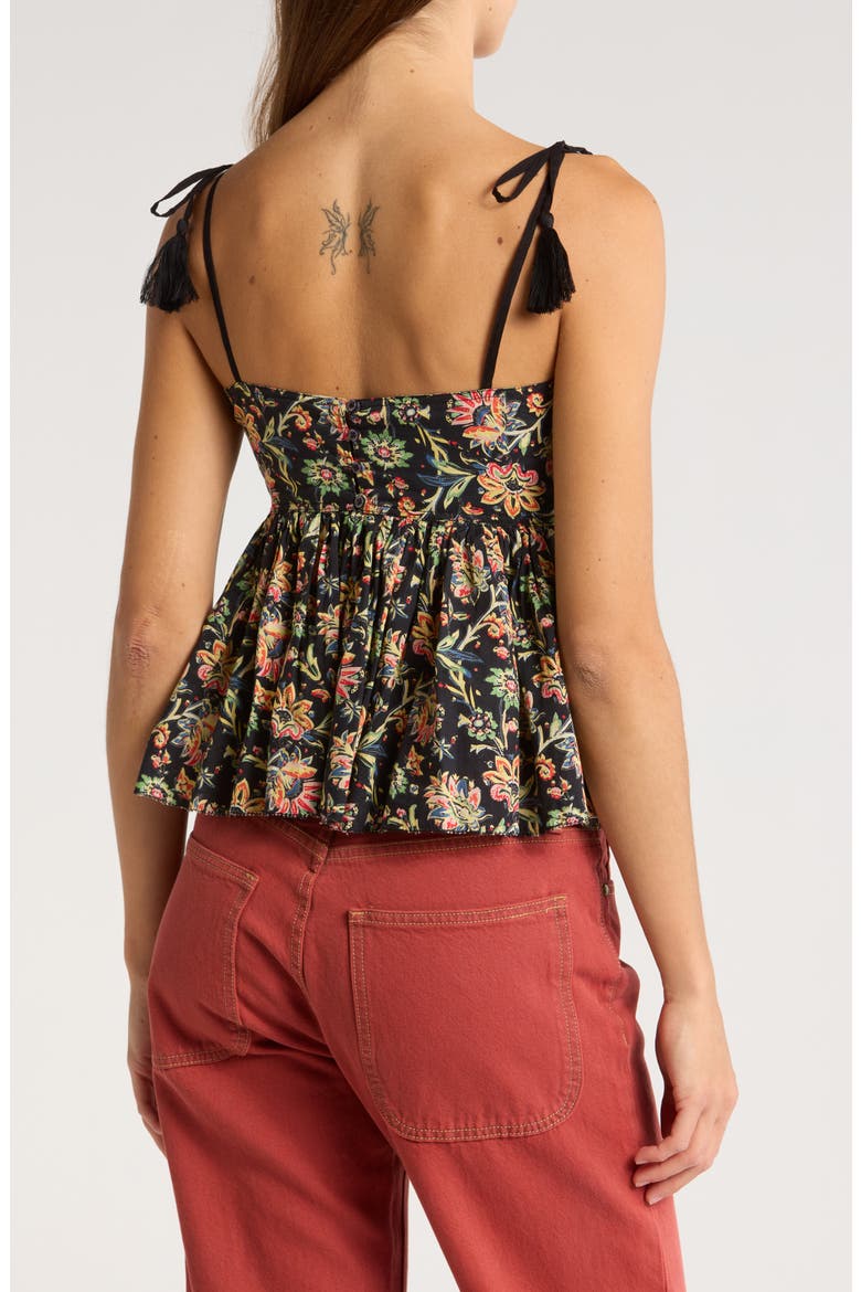 The Dainty Floral Sleeveless Top, Alternate, color, BLACK PRINT