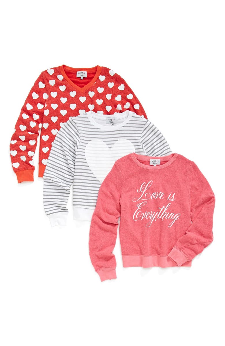 Wildfox Heart Sweatshirt, Alternate, color, 