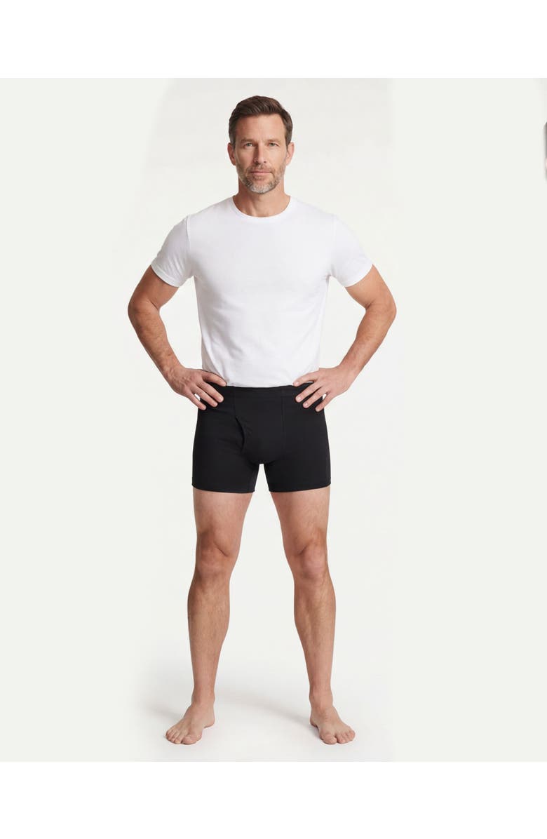 City Threads USA-Made Organic Soft Cotton Boxer Briefs, Main, color, Black