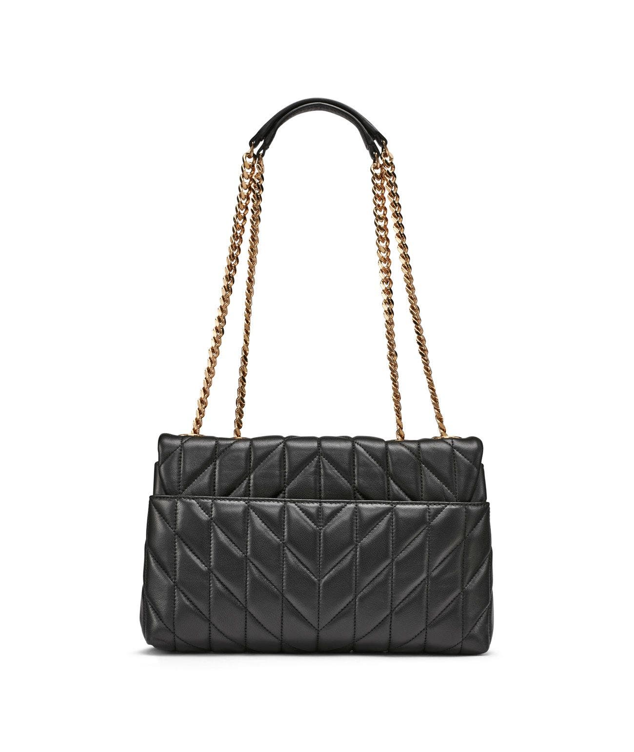 KARL LAGERFELD PARIS Lafayette Shoulder, Alternate, color, Black/Gold