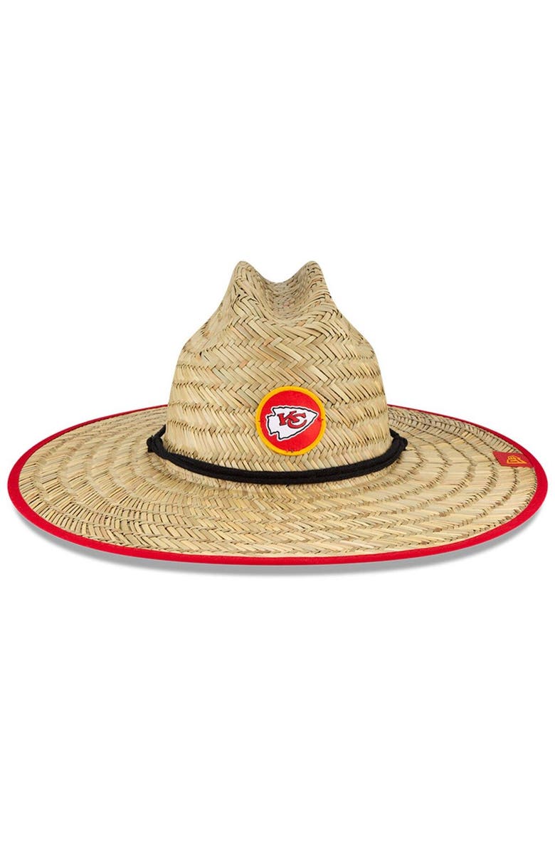 New Era Men's New Era Natural Kansas City Chiefs NFL Training Camp Official Straw Lifeguard Hat, Alternate, color, 
