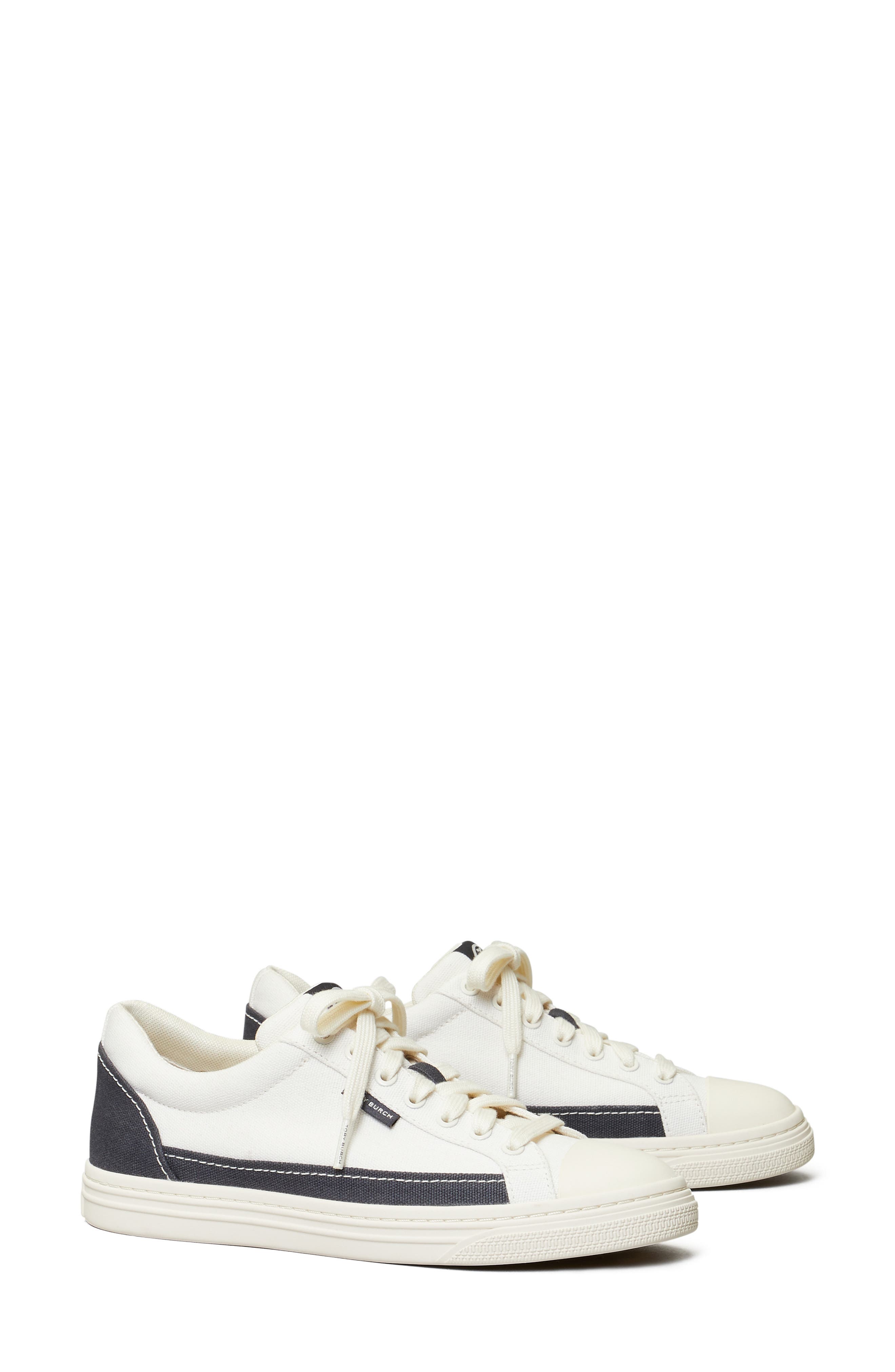 Classic Court Sneaker, Main, color, IVORY CANVAS/ NAVY BANDANA