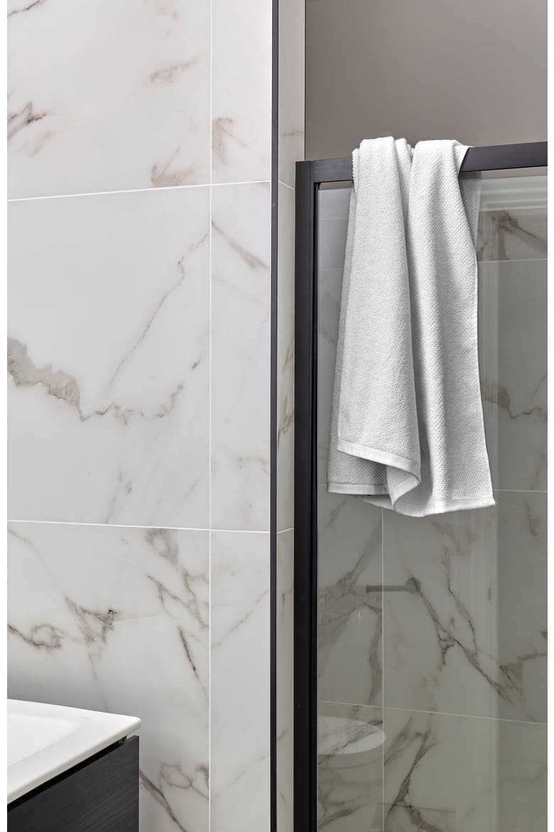 Brixton Textured Popcorn Weave Bath Towels, Alternate, color, White