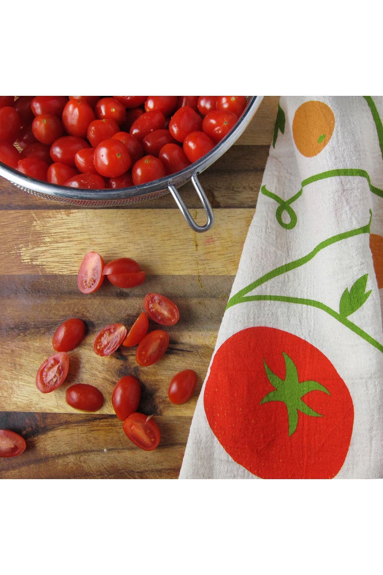 Tomato Dish Towel + Sponge Cloth Gift Set, Alternate, color, Red