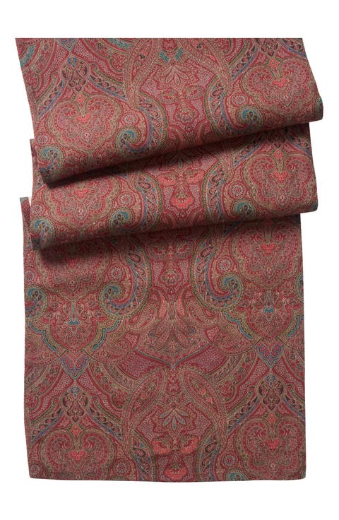 Paisley Linen Table Runner
