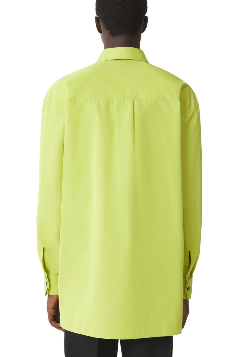 Green Cotton Poplin Bib Front Shirt, Alternate, color, Absinth Green