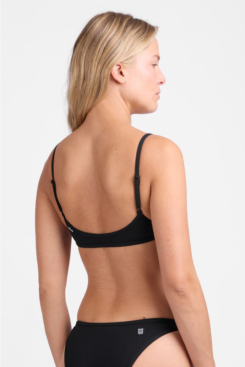 Lori Bikini Top, Alternate, color, Black Ribbed