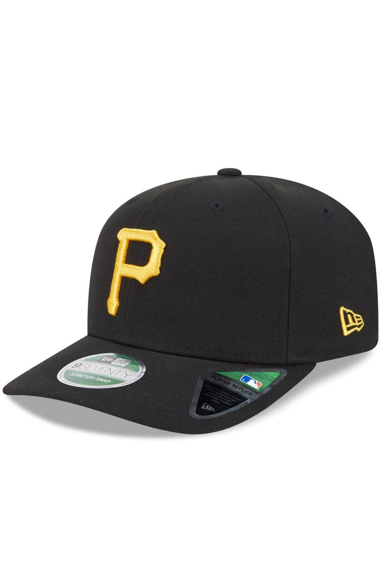 New Era Men's New Era  Black Pittsburgh Pirates Player Replica 9SEVENTY Adjustable Hat, Main, color, Black