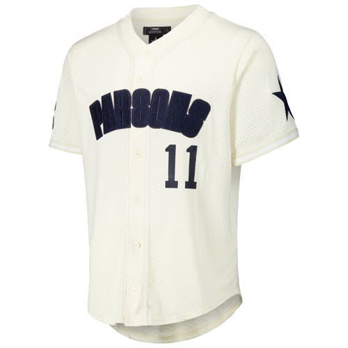 Pro Standard Micah Parsons Cream Dallas Cowboys Name & Number Triple Tonal Button-up Baseball Jersey In Cream