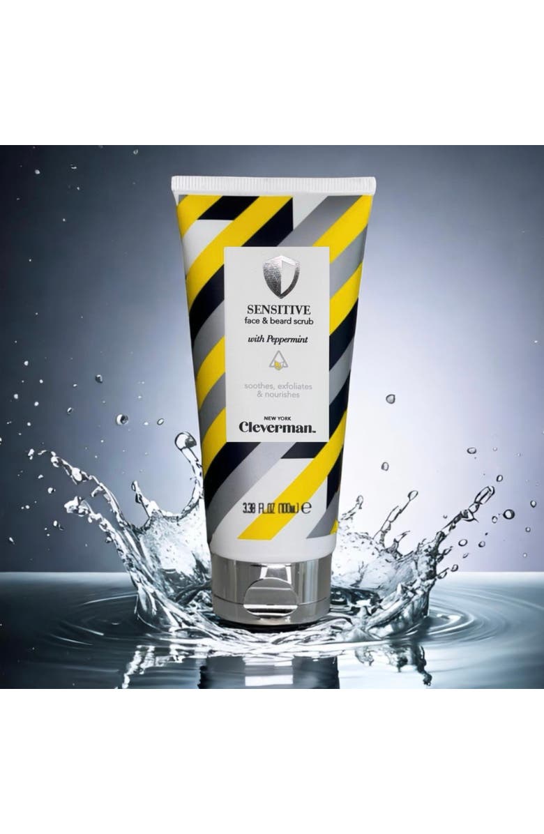 Cleverman Sensitive Face & Beard Scrub with Peppermint, Alternate, color, N/A