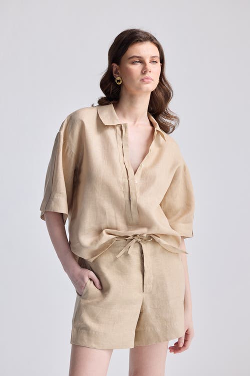 Reistor Drawstring Shorts In Neutral