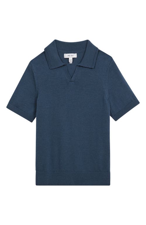Reiss Kids' Duchie Sr. Johnny Collar Wool Polo In Blue