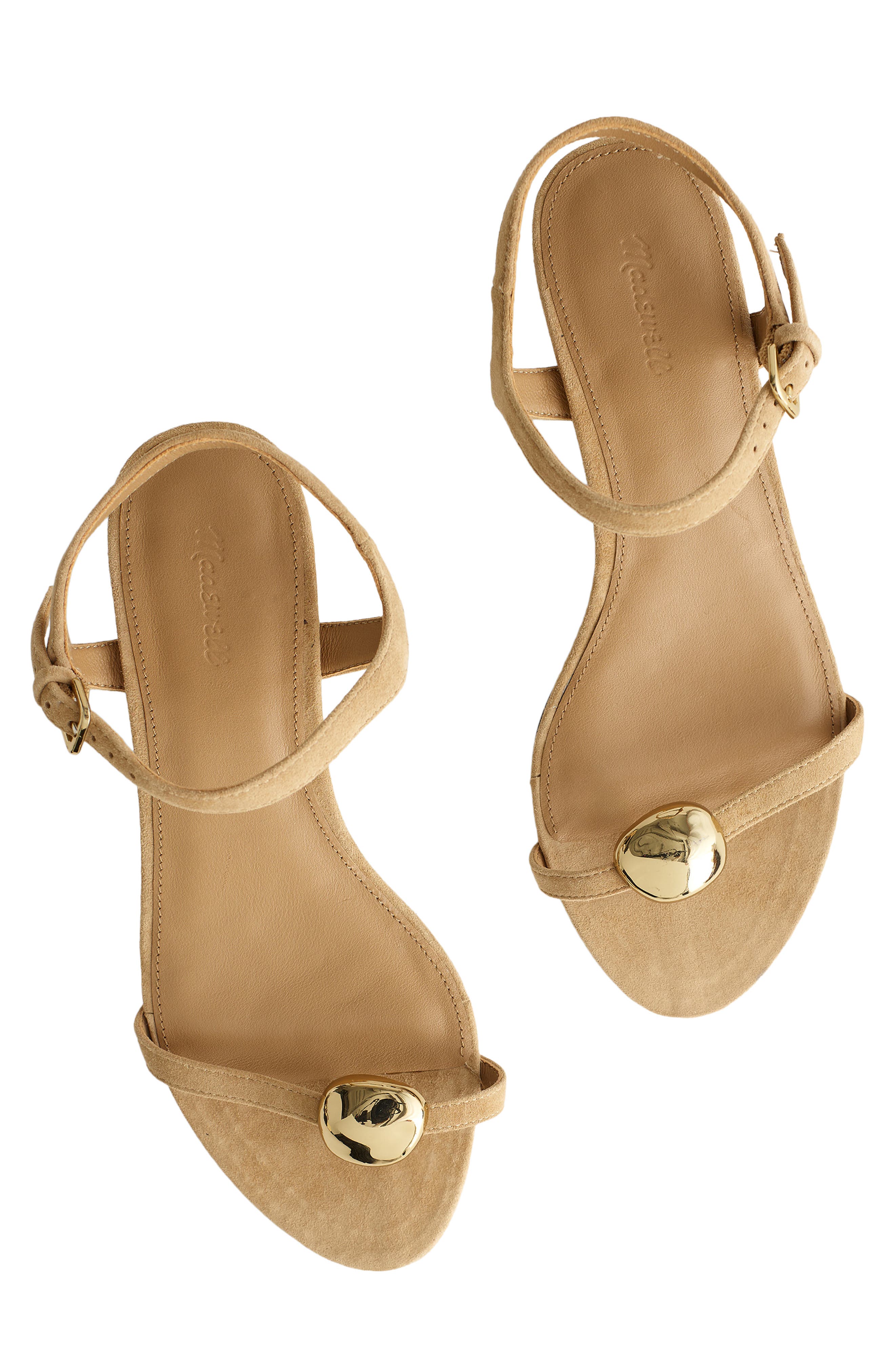 Madewell The Mila Organic Hardware Ankle Strap Sandal, Alternate, color, Field Khaki