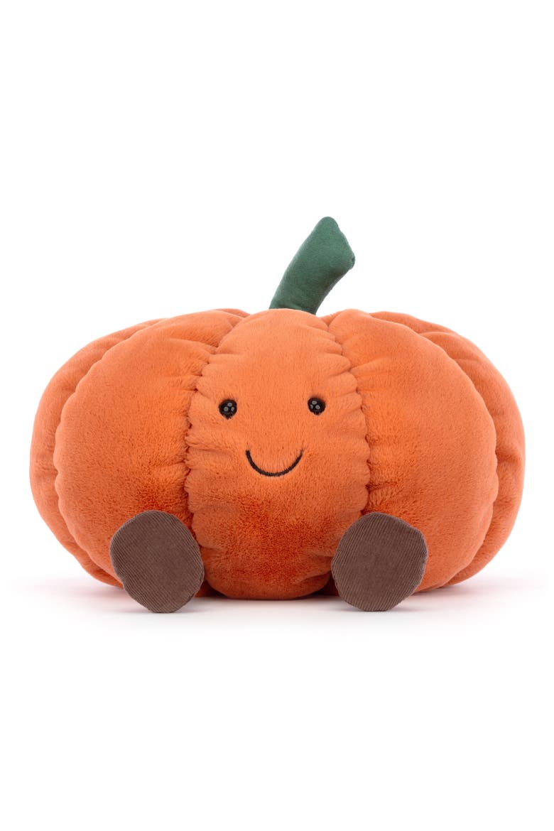 Amuseable Pumpkin Plush Toy, Main, color, ORANGE