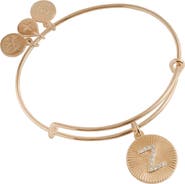 Alex and Ani Pave Starburst Texture Initial Bangle Bracelet