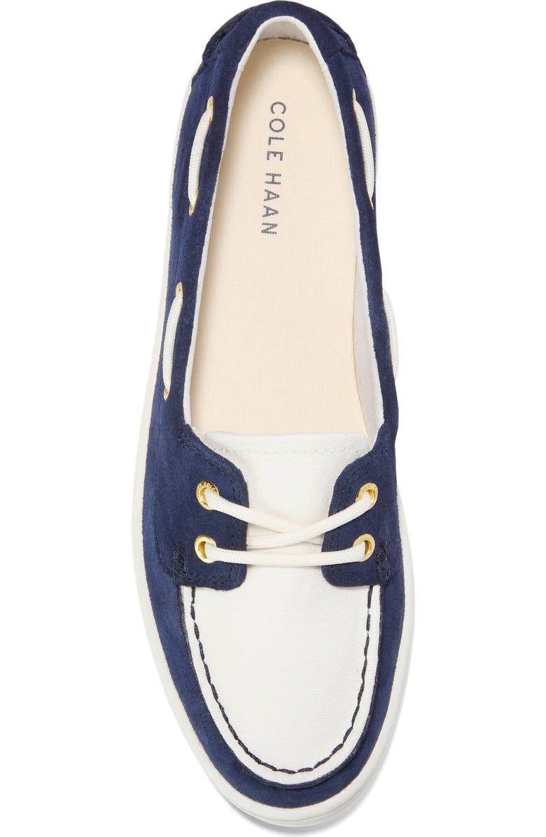 Cole Haan Nantucket Boat Shoe, Alternate, color, Midnight Moon/ Ivory Canvas