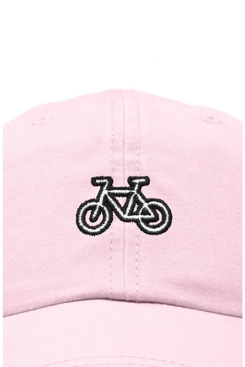 Bike Embroidered Cycling Cap, Alternate, color, Washed Pink