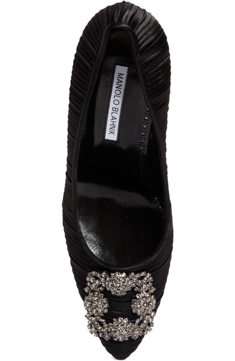Manolo Blahnik Hangisi Crystal Buckle Pump, Alternate, color,