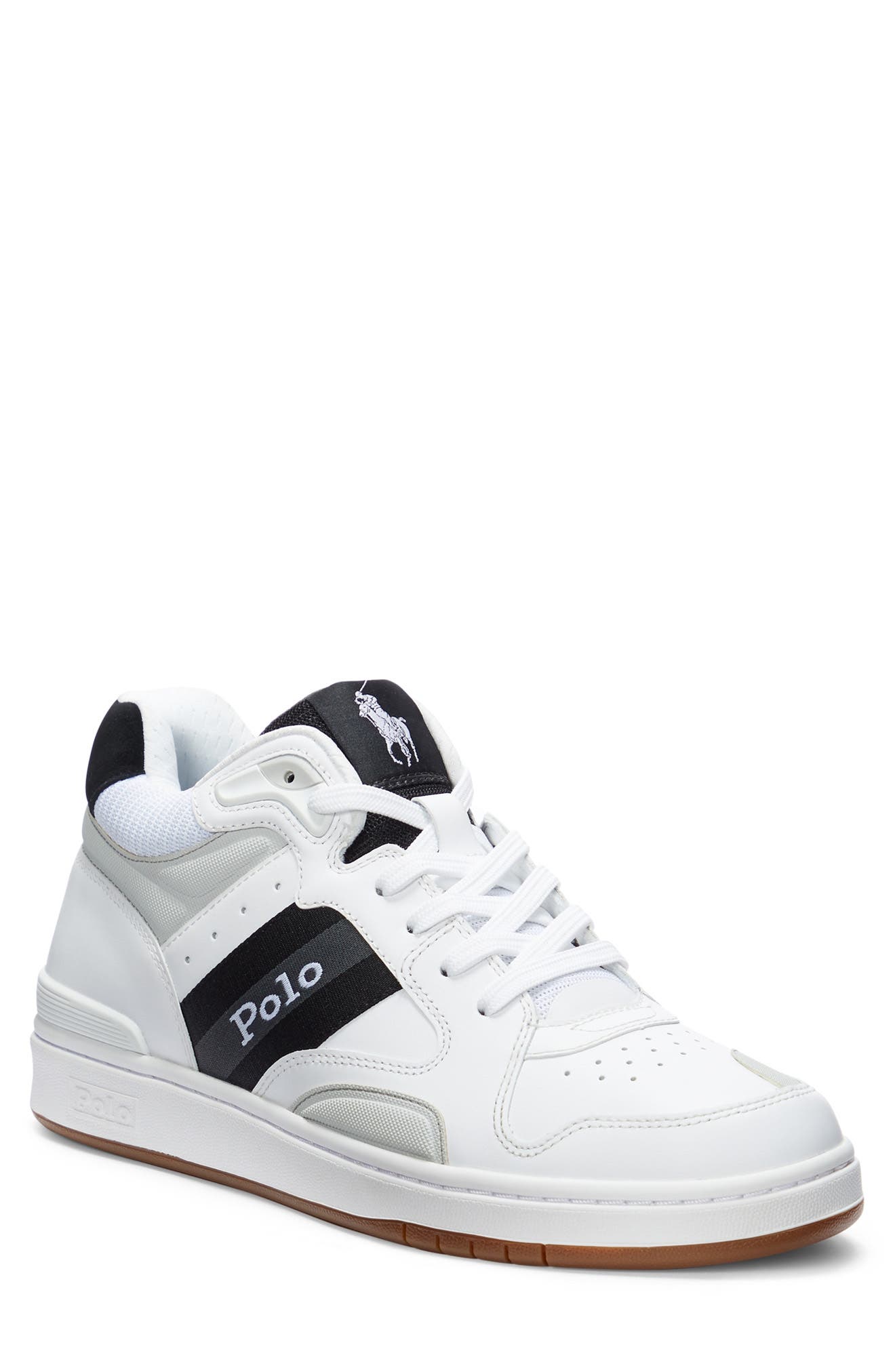 Polo Ralph Lauren Polo Court Mid Top Pro Sneaker, Main, color, 