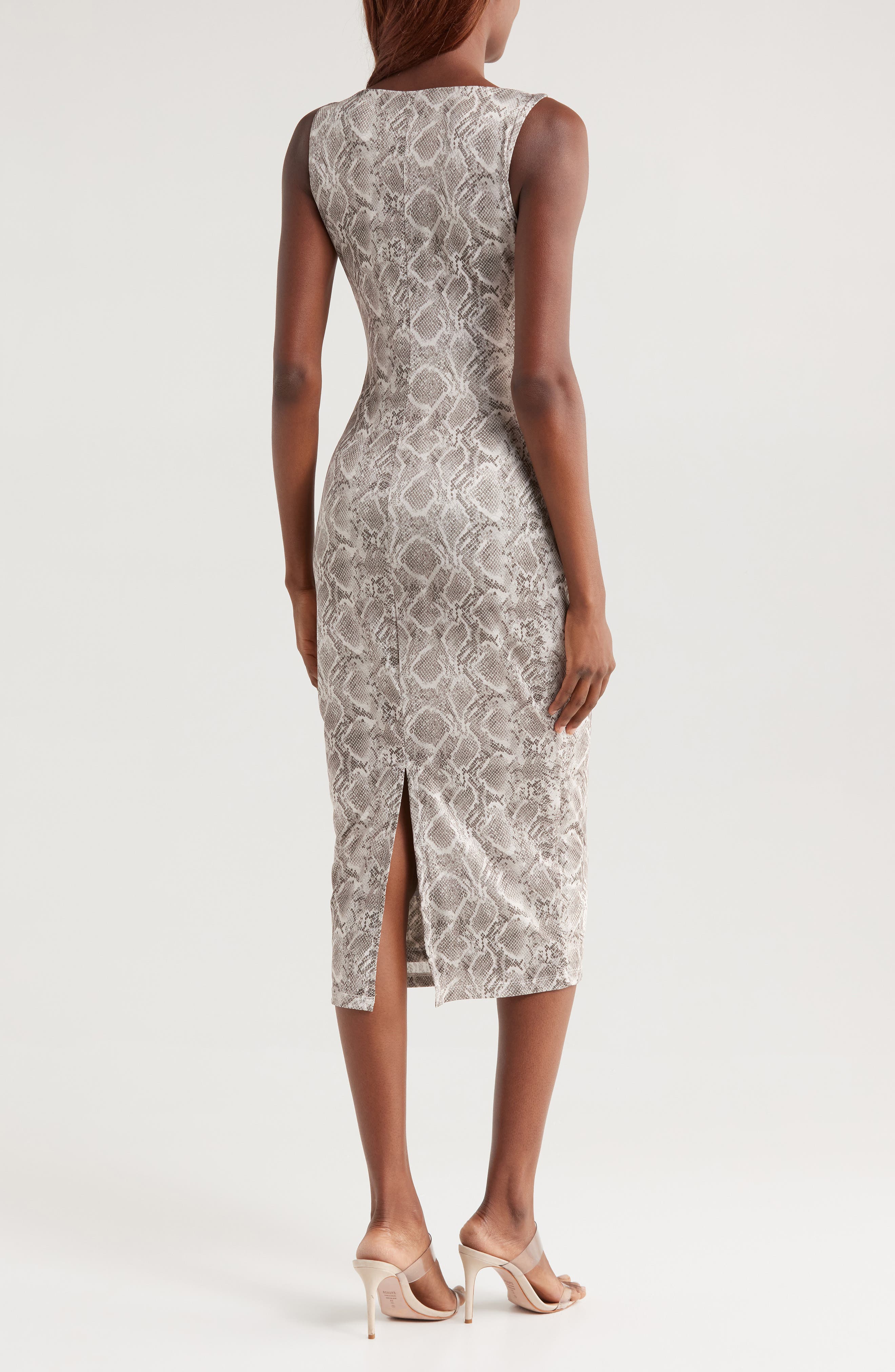 Slinky Ruched Sleeveless Jersey Midi Dress - image 2