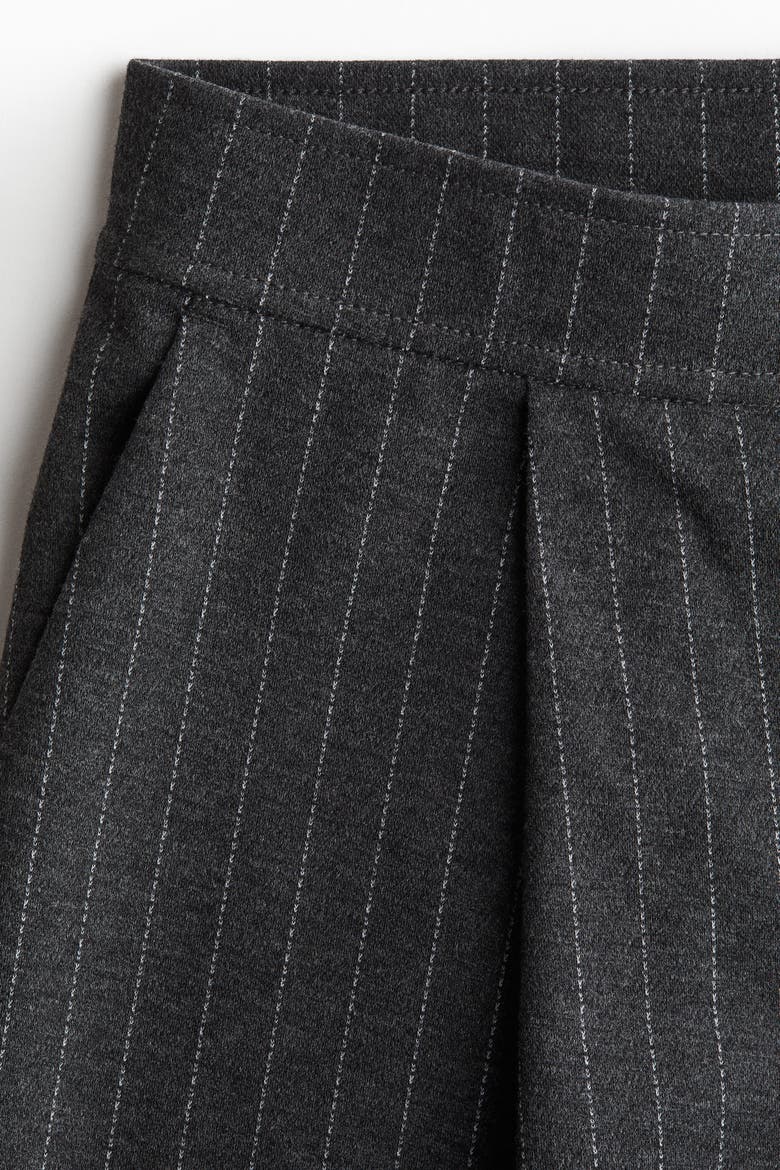 Wide Trousers, Alternate, color, Dark gray melange/pinstriped