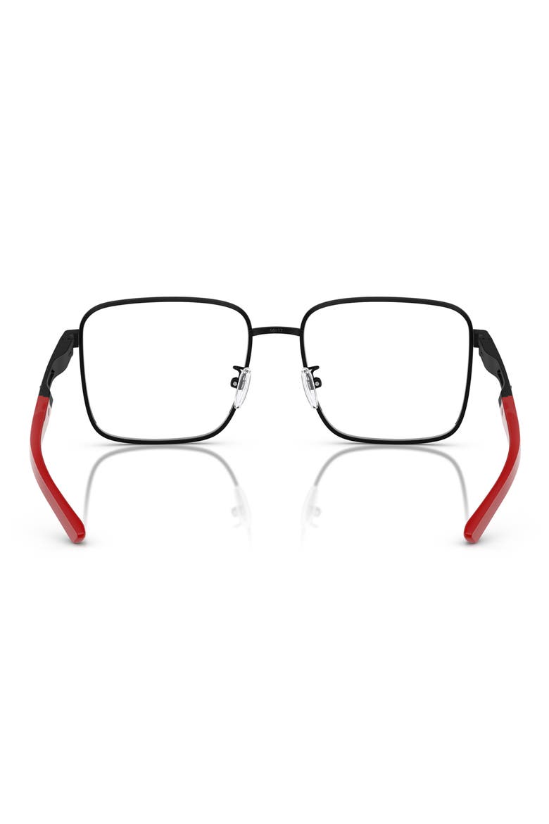 56mm Square Optical Glasses, Alternate, color, MATTE BLACK