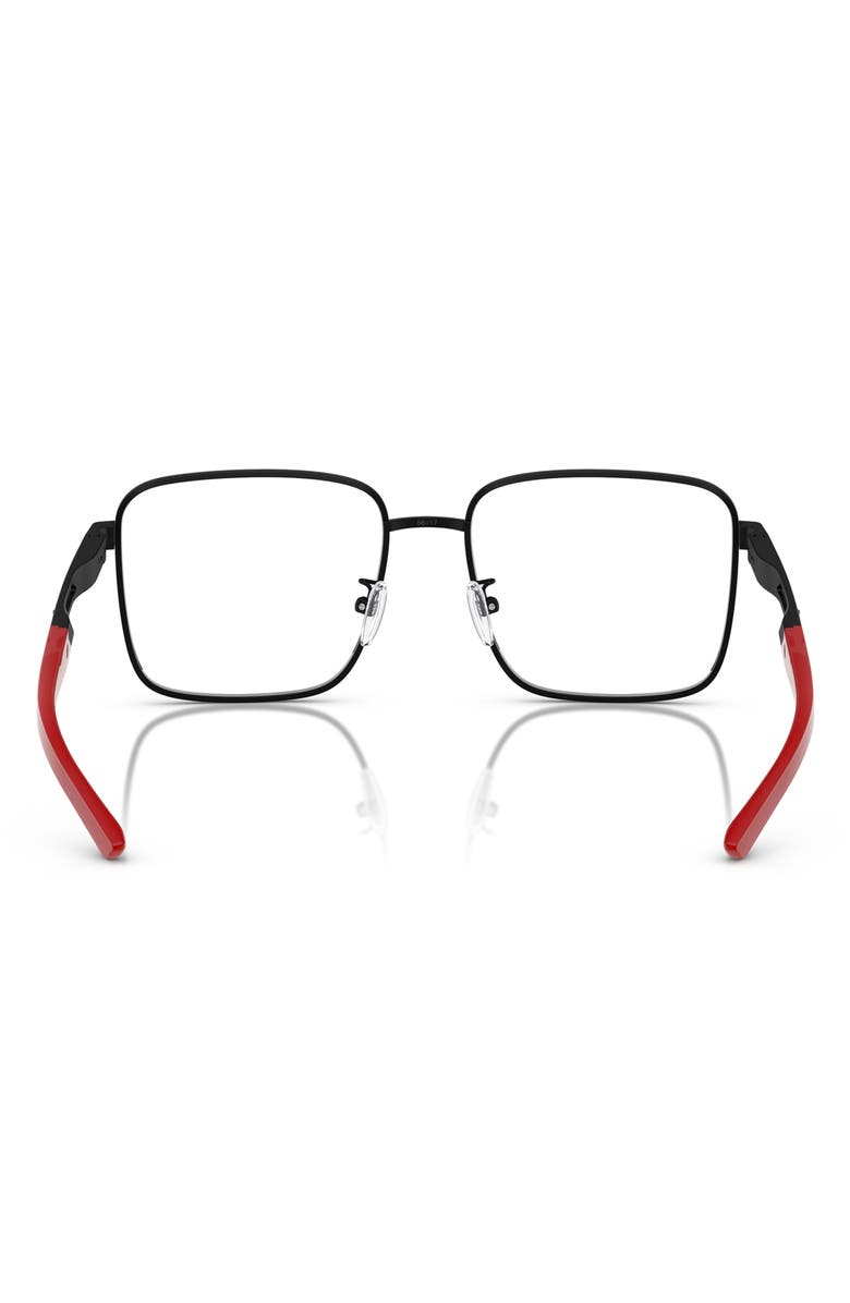 Scuderia Ferrari 54mm Square Optical Glasses, Alternate, color, Matte Black