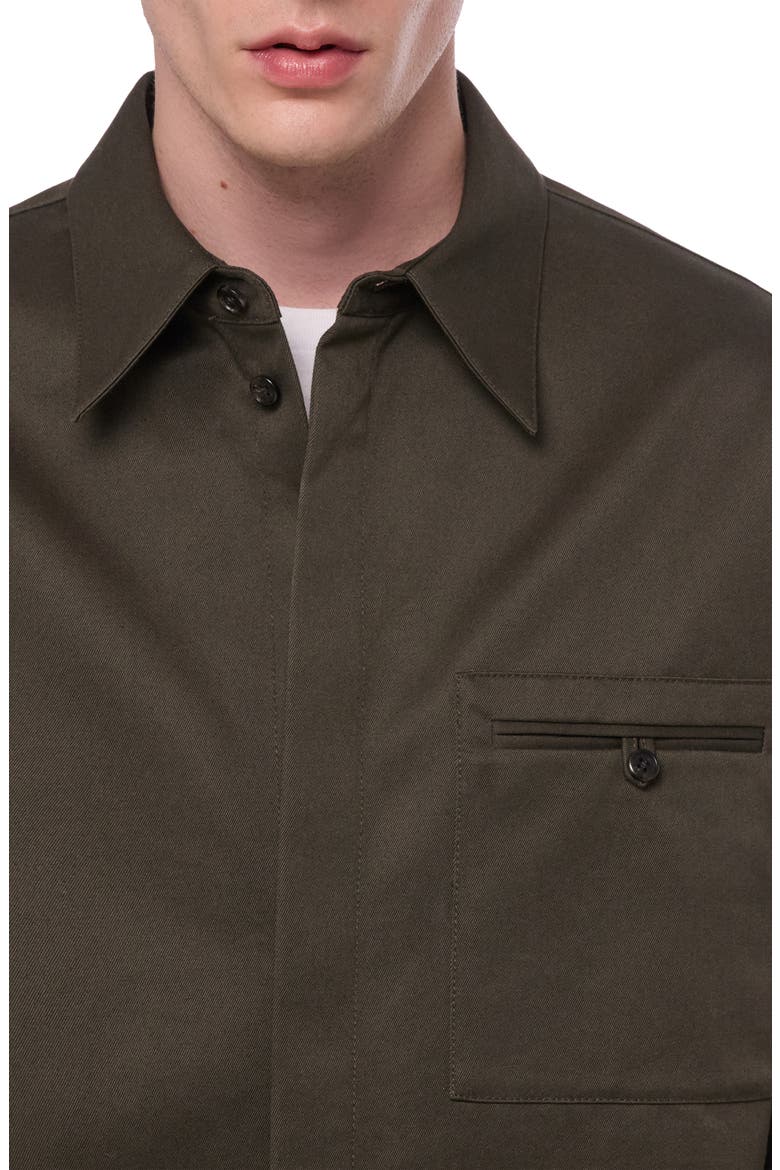 Cotton Chino Twill Overshirt, Alternate, color, DARK MOSS