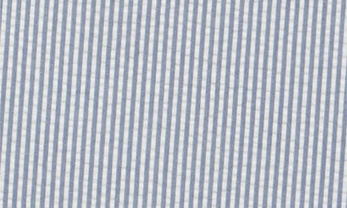 Noah Seersucker Belted Single-pleat Pants In Blue
