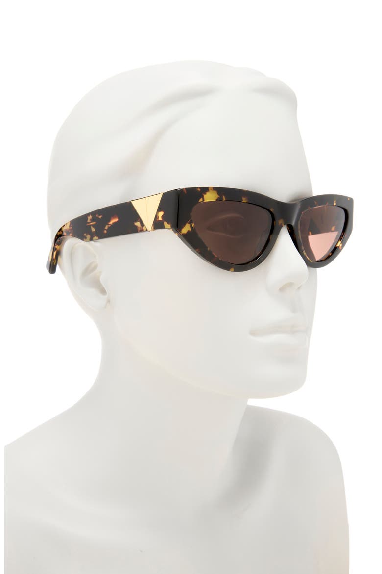 55mm Cat Eye Sunglasses, Alternate, color, HAVANA HAVANA BROWN