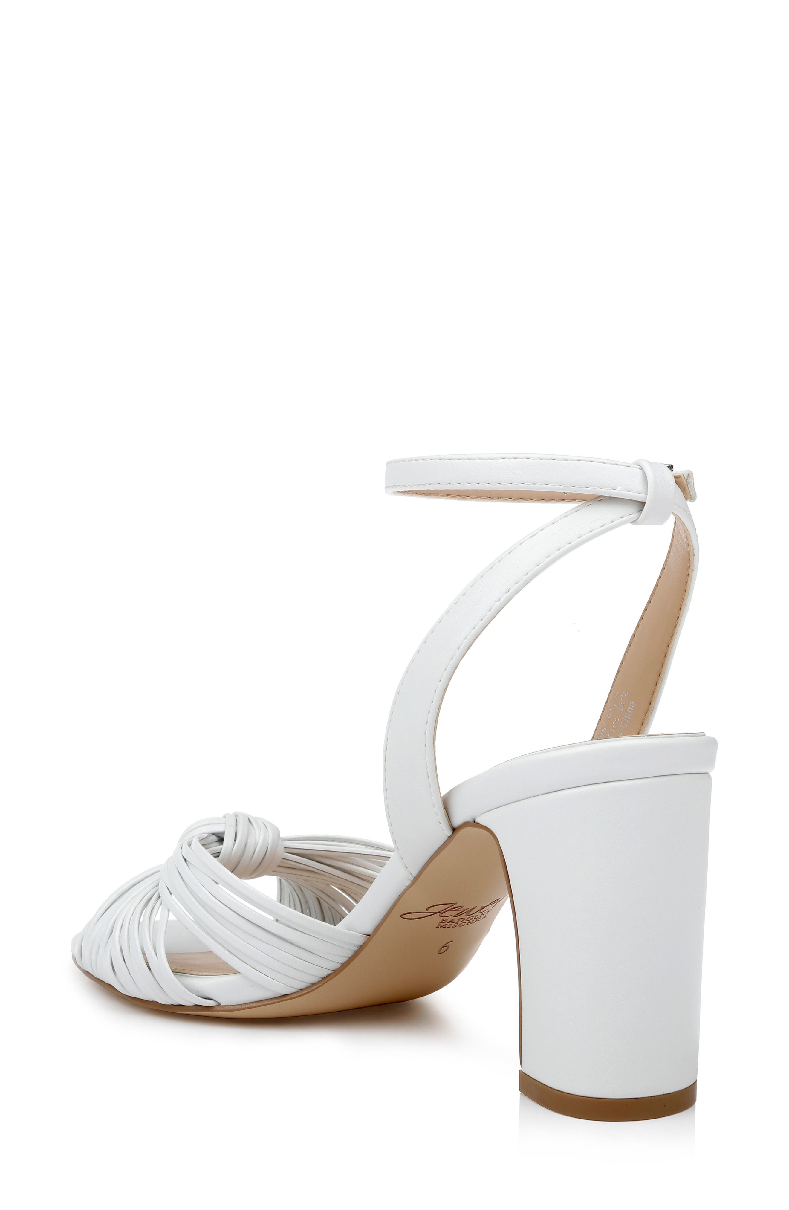 Christen Block Heel Sandal, Alternate, color, WHITE LEATHER