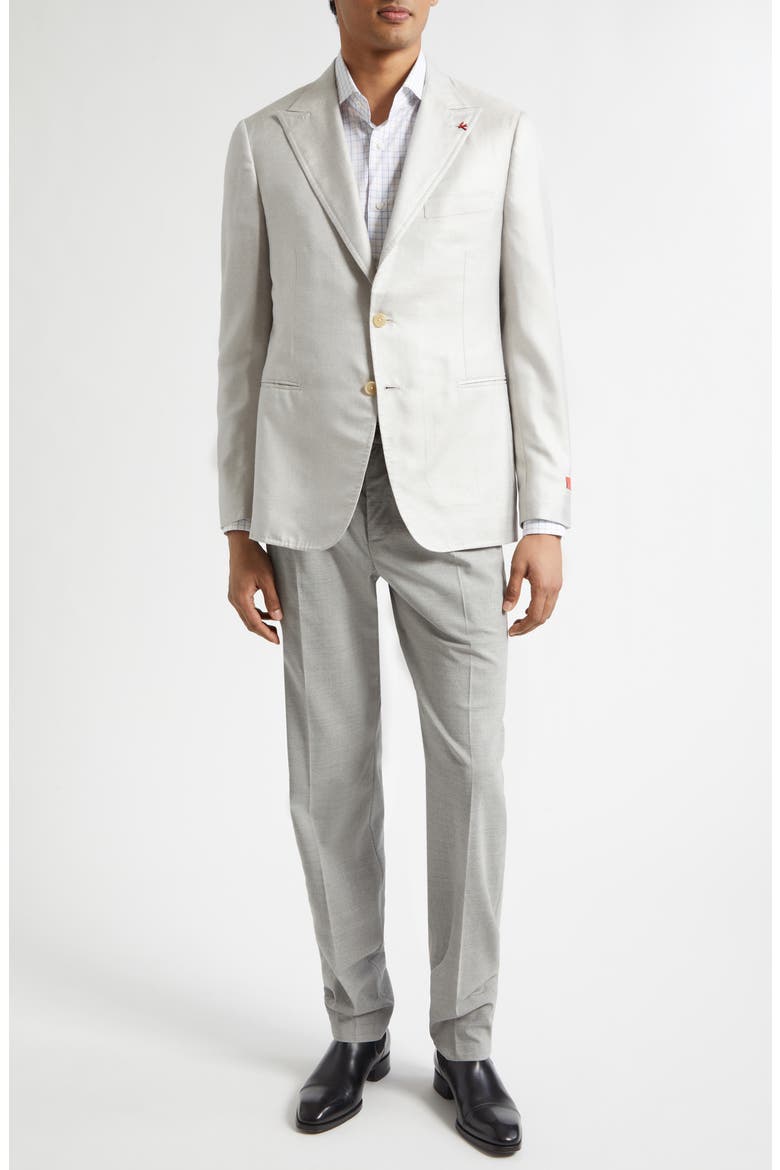 Pleated Wool Blend Pants, Alternate, color, GRIGIO NUVOLA