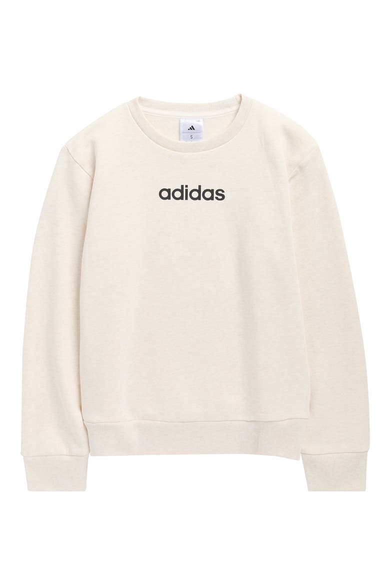 Kids' Logo Fleece Sweatshirt, Main, color, OATMEAL HEATHER