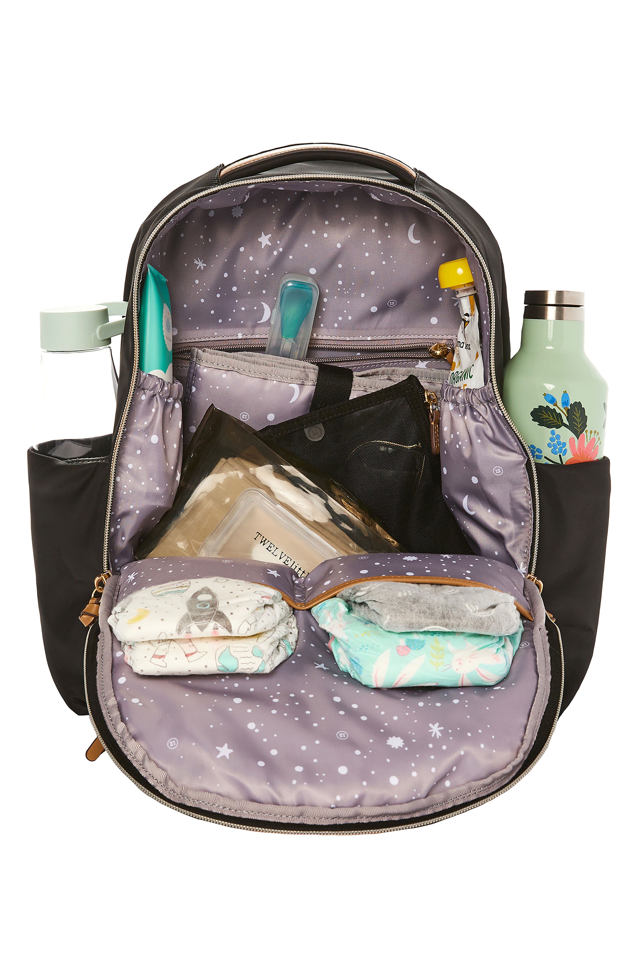 TWELVElittle Midi Go 3.0 Leaf Print Water Resistant Diaper Backpack, Alternate, color, 