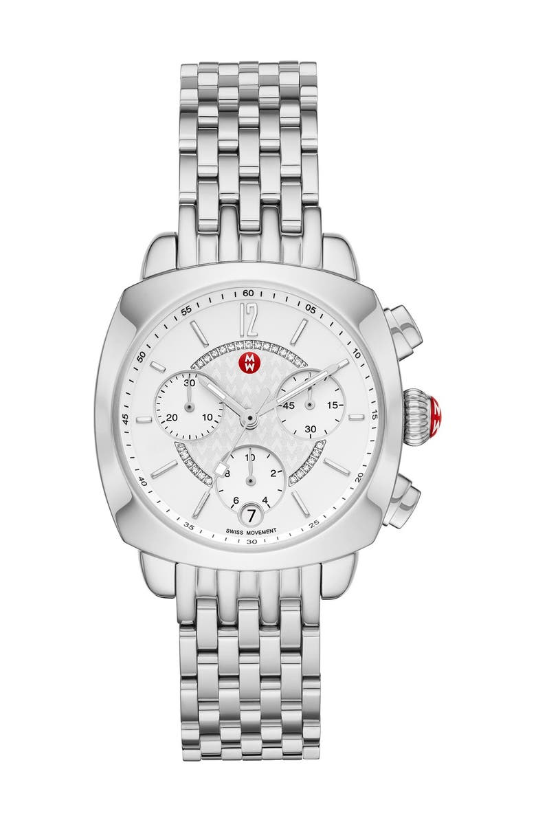 MICHELE Women's Ascalon Diamond Bracelet Watch, 34mm x 41mm - 0.05 ctw, Main, color,