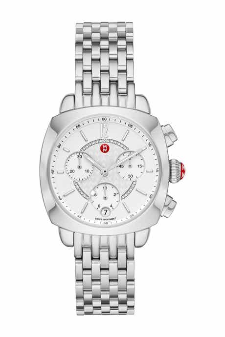 MICHELE Women's Ascalon Diamond Bracelet Watch, 34mm x 41mm - 0.05 ctw