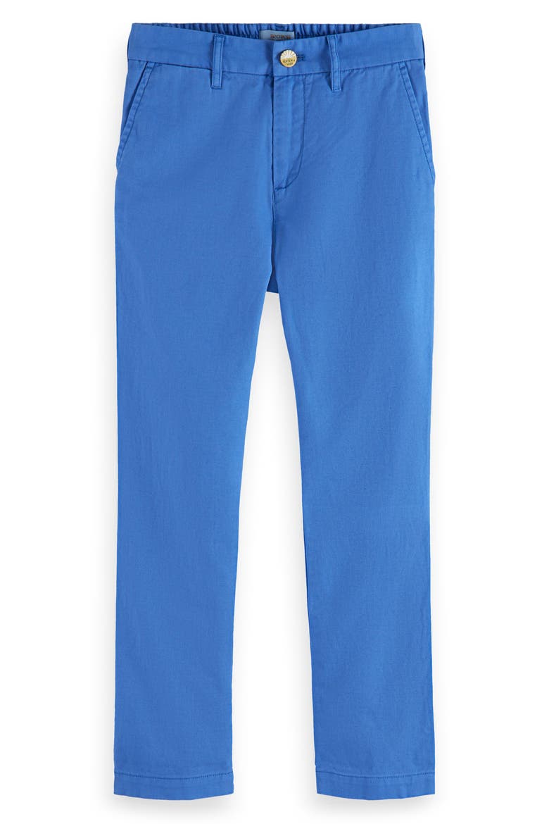 Kids' Loose Tapered Leg Cotton & Linen Pants, Main, color, 6897 TILE BLUE