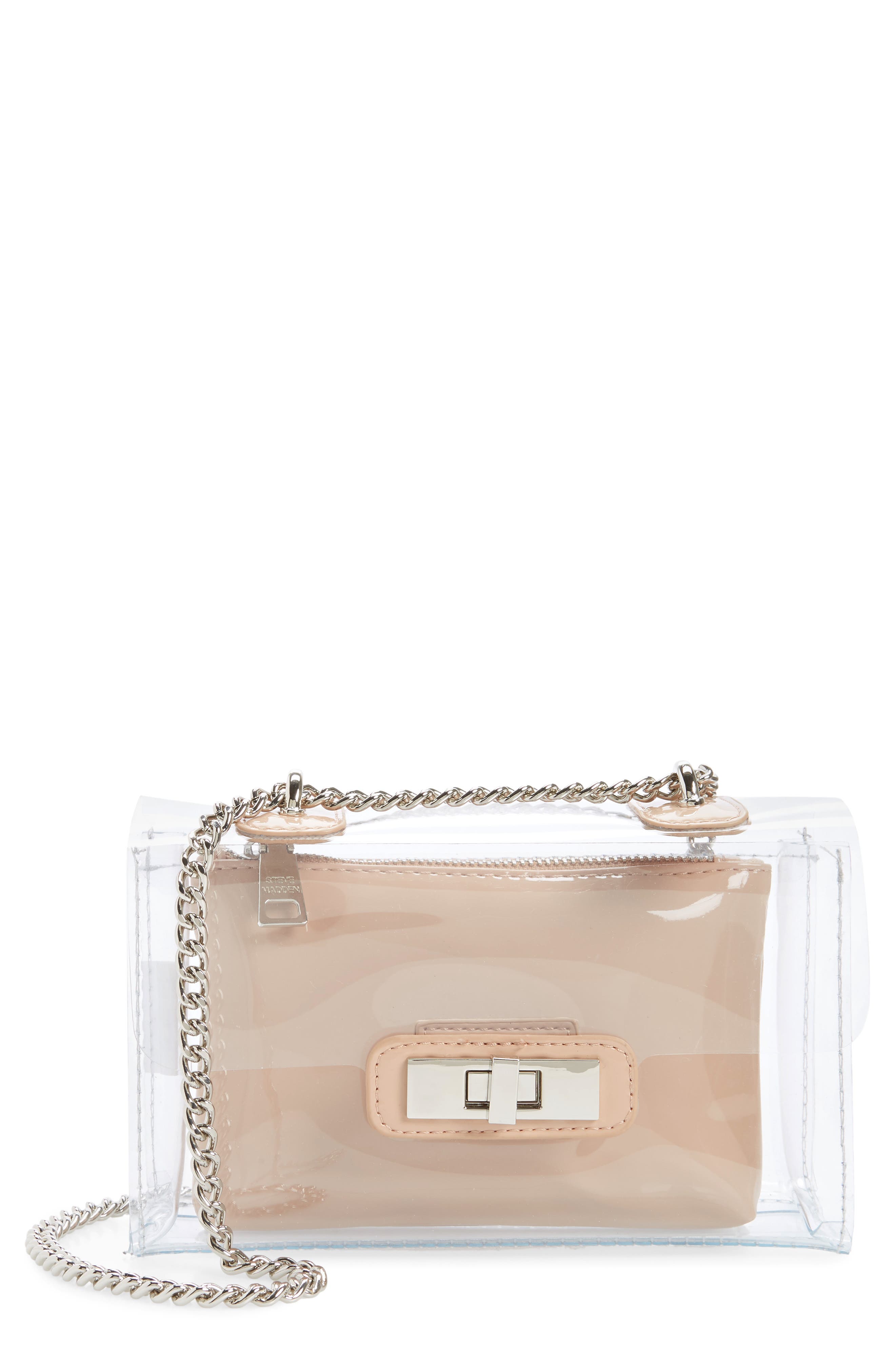 Steve Madden BScene Clear Crossbody Bag, Main, color, Clear