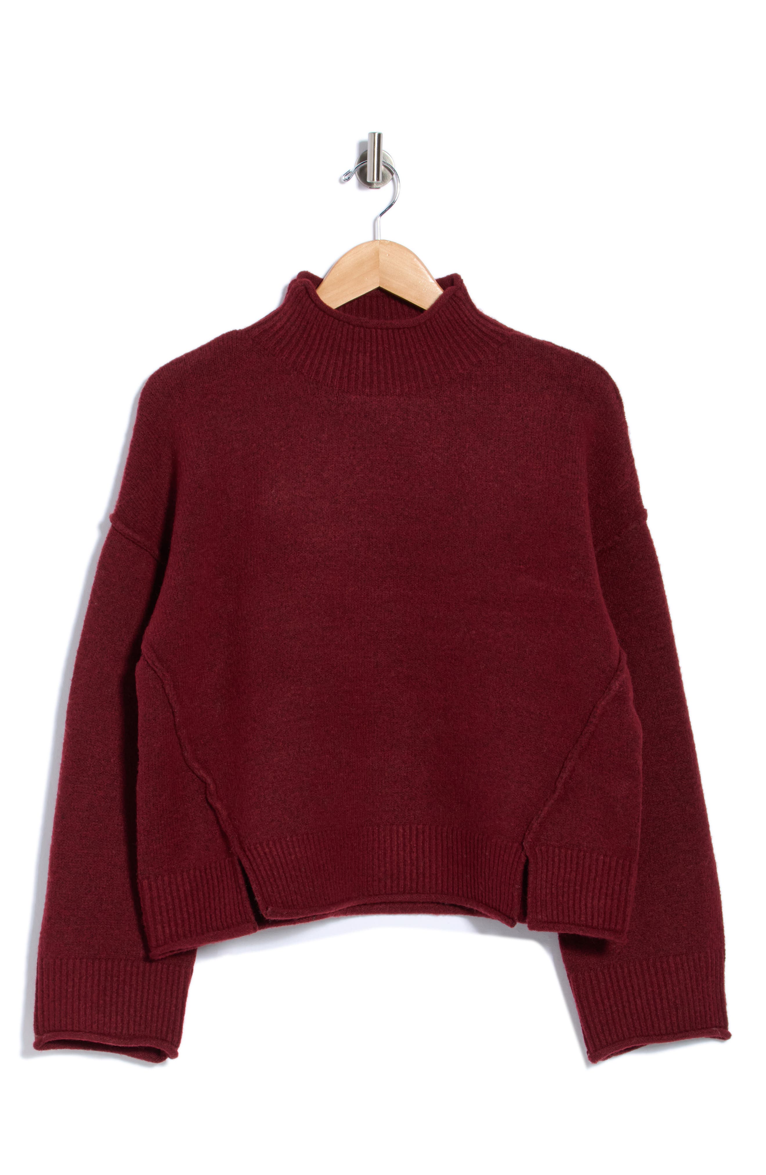 Exposed Seam Turtleneck Sweater