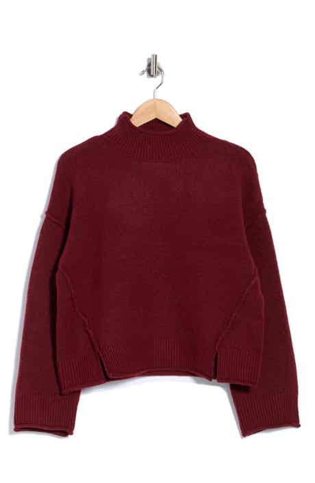 Exposed Seam Turtleneck Sweater