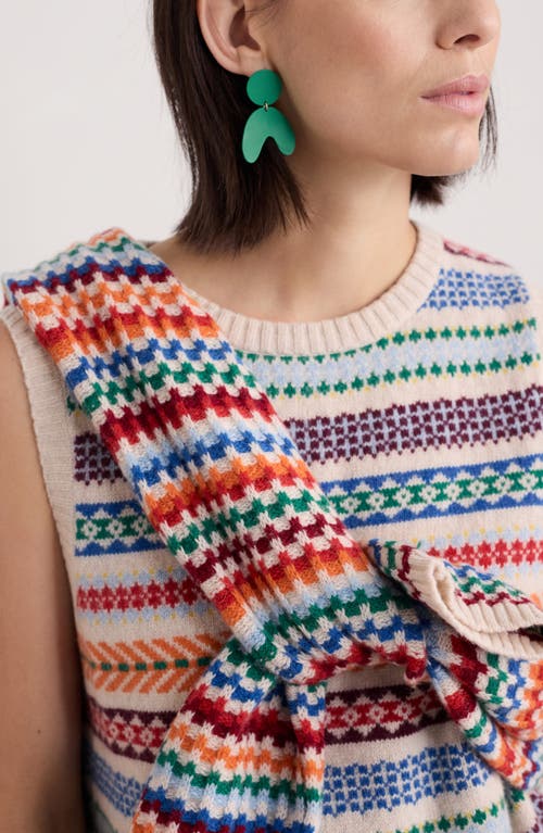 SEASALT CORNWALL SEASALT CORNWALL PERCELLA COVE FAIR ISLE MERINO WOOL BLEND SWEATER VEST 
