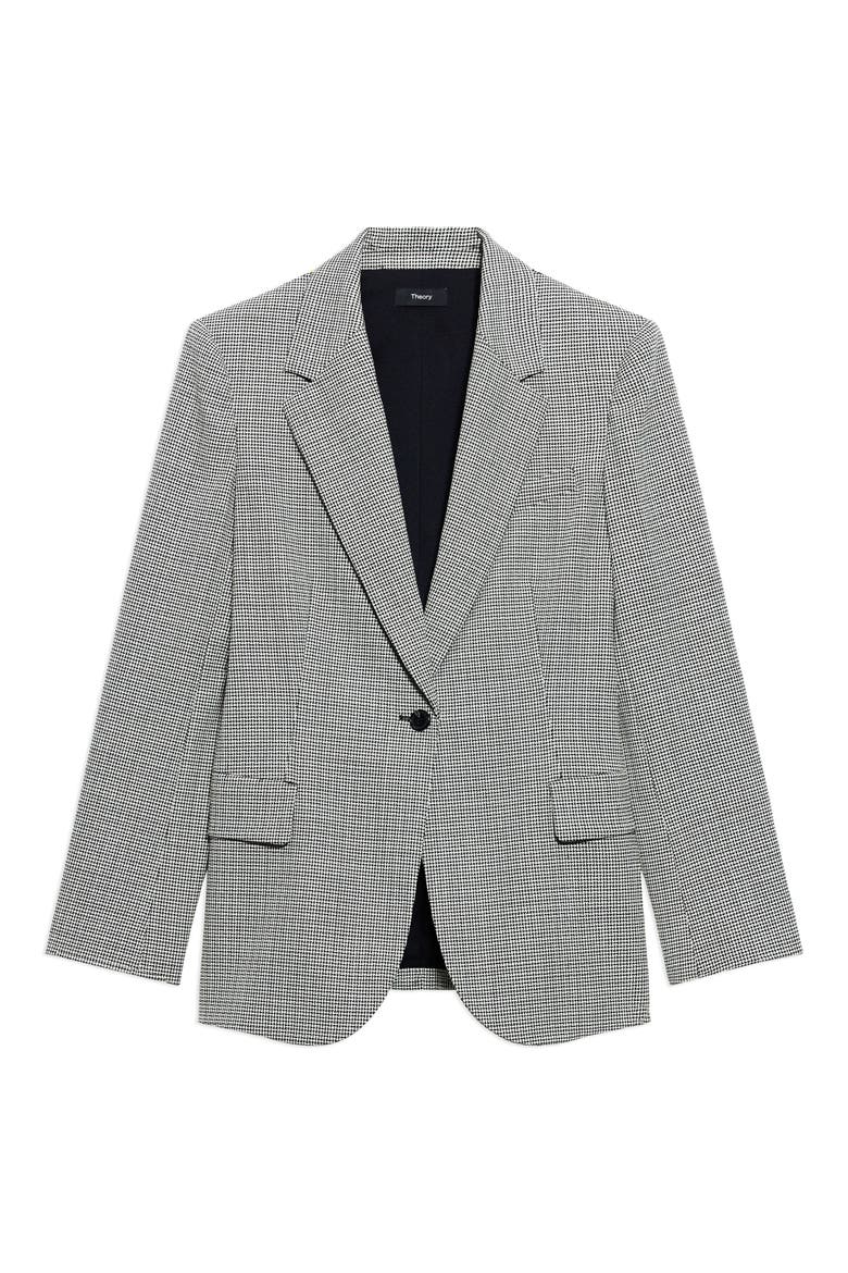 Lynnia Houndstooth Blazer, Alternate, color, BLACK MULTI