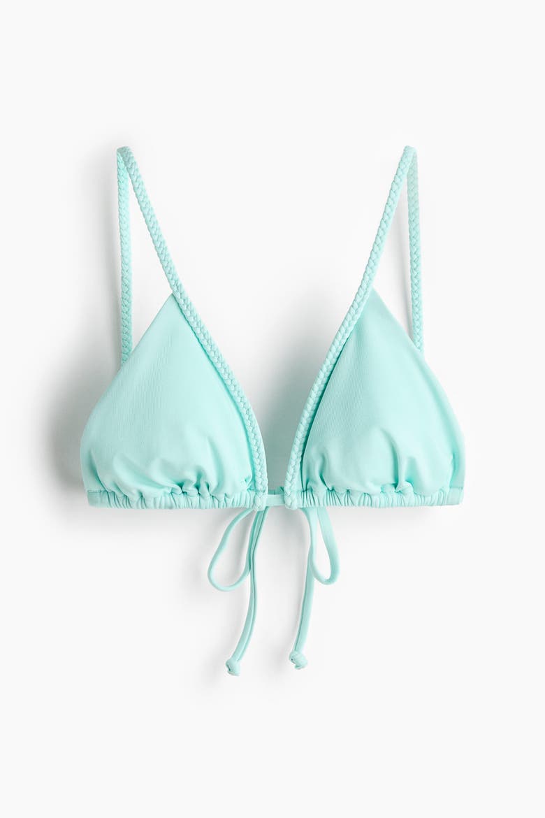 Padded Triangle Bikini Top, Main, color, Light turquoise