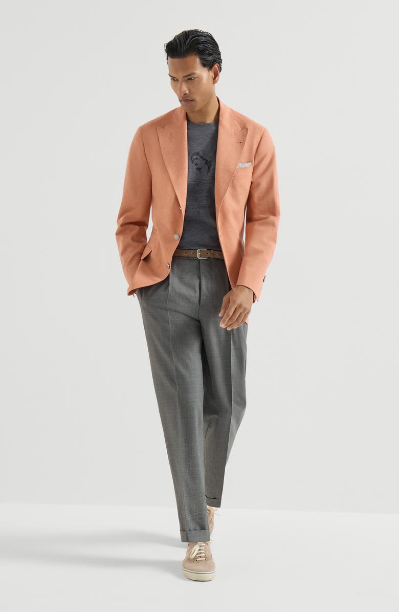 Brunello Cucinelli Virgin wool trousers, Alternate, color, Anthracite